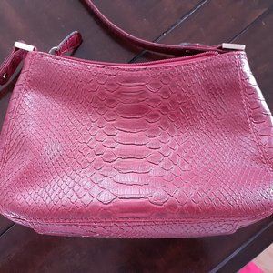 Liz Claiborne RED faux snake/lizard skin should ba